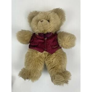 harrods bear red velvet waistcoat vest bow tie